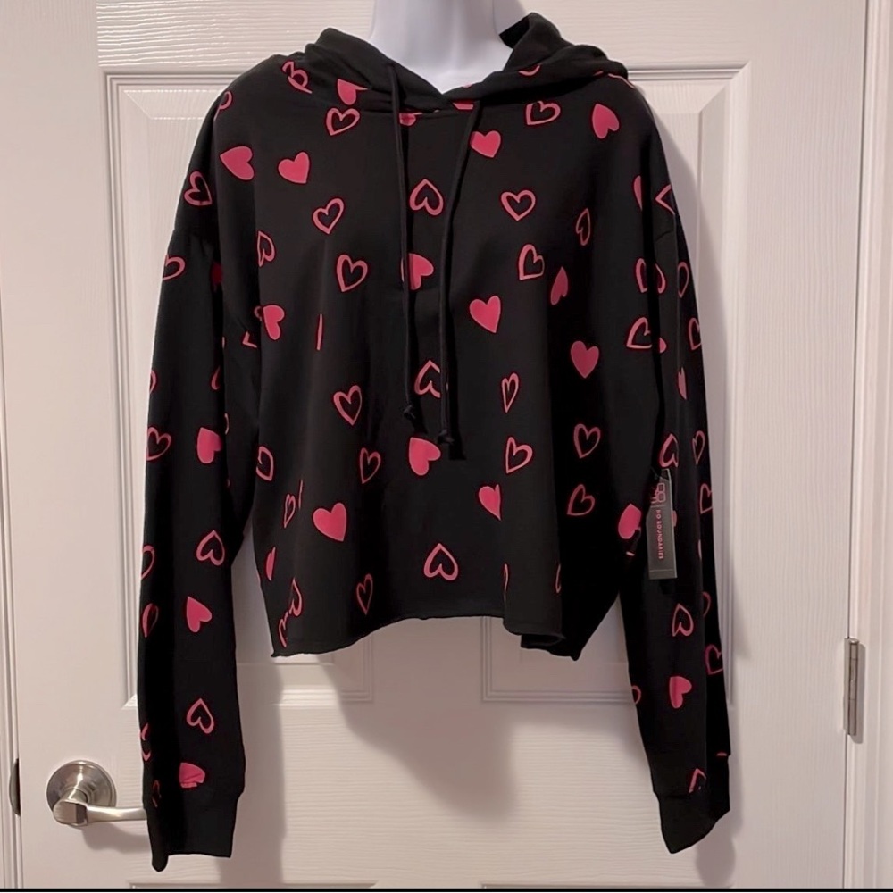 Pullover hoodie jacket with drawstrings Valentines hearts - Juniors‎ XXL (19)